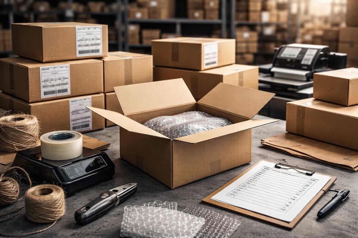 Verpackung, Reinigung & Umpacken